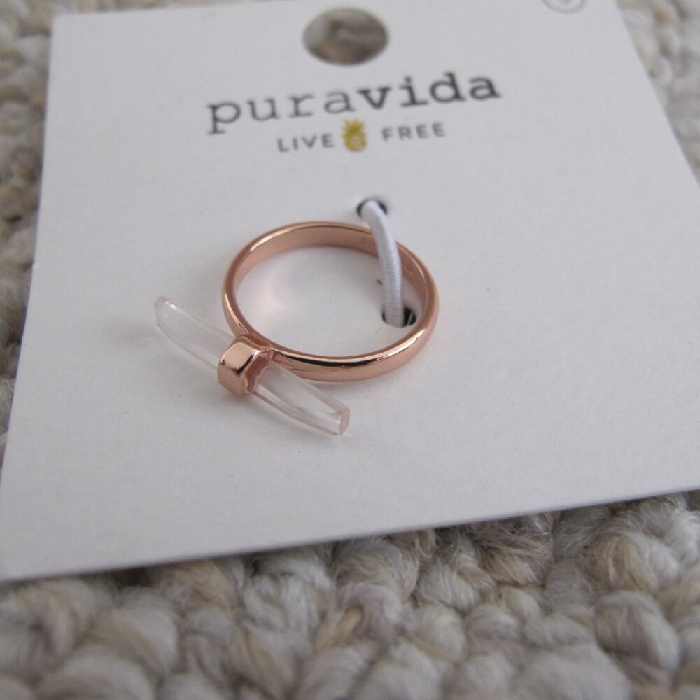 New - Pura Vida Luna Quartz Ring